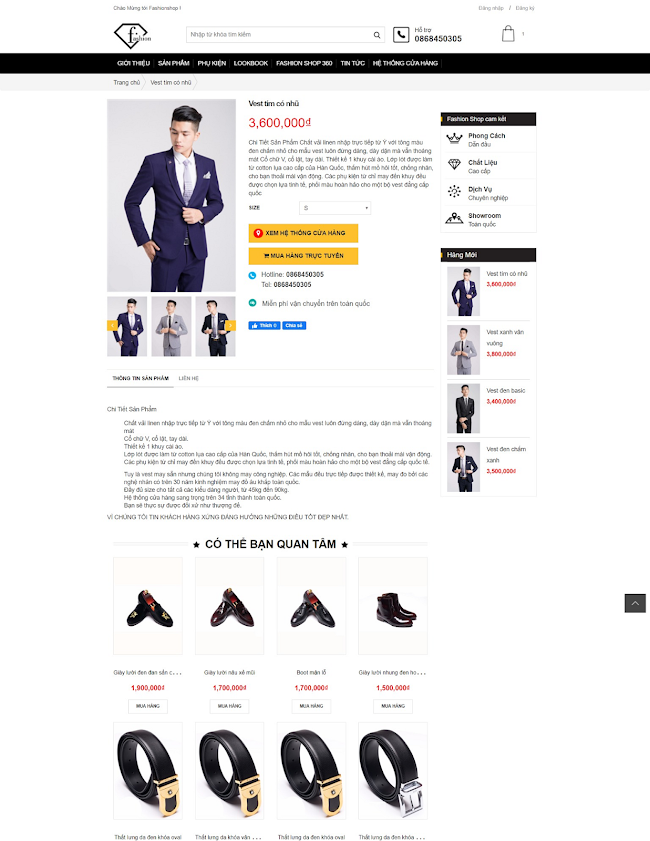 Template blogspot bán hàng thời trang FashionShop